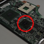 Interner onboard Notebook Grafikchip Interner, diskreter, onboard Grafikchip (GPU) für ein Quanta TW3