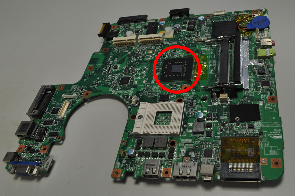 Grafikkarte reparieren - Interner, integrierter Intel UMA Grafikchip (GPU) für ein MSI PR620 (MS-1644)