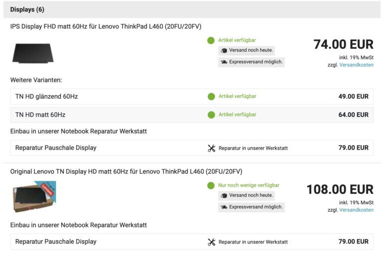 Lenovo Display kaufen