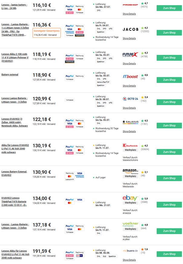 Lenovo Akku Fälschung