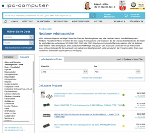 RAM Speicher Finder - einfach Arbeitsspeicher Online kaufen