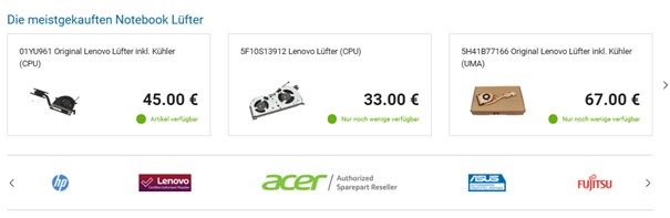 Notebook Lüfter kaufen