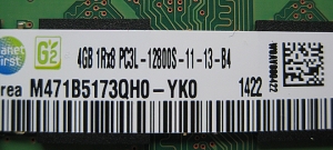 RAM Erweiterung Notebook ASUS S301LA. Das bisherige gesteckte 4 GB RAM Karte ist ein DDR3 Modul. 4GB = Speicherkapazität. L=Low Voltage (1,35 V statt bisher üblich 1,5 V). DDR3 Speicher gibt es in beiden Varianten 1,35V und 1,5 V. 12800 S steht für die Geschwindigkeit