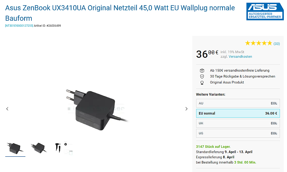 Shop_Asus ZenBook UX3410UA