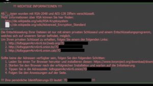 Wichtige Informationen Locky