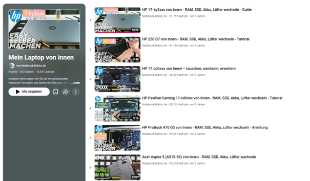 Mein Laptop öffnen