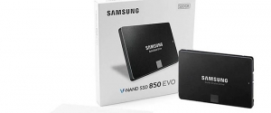 Eine der beliebtesten 2,5 Zoll SSD HDDs ist hier die 500GB Samsung 850 EVO.